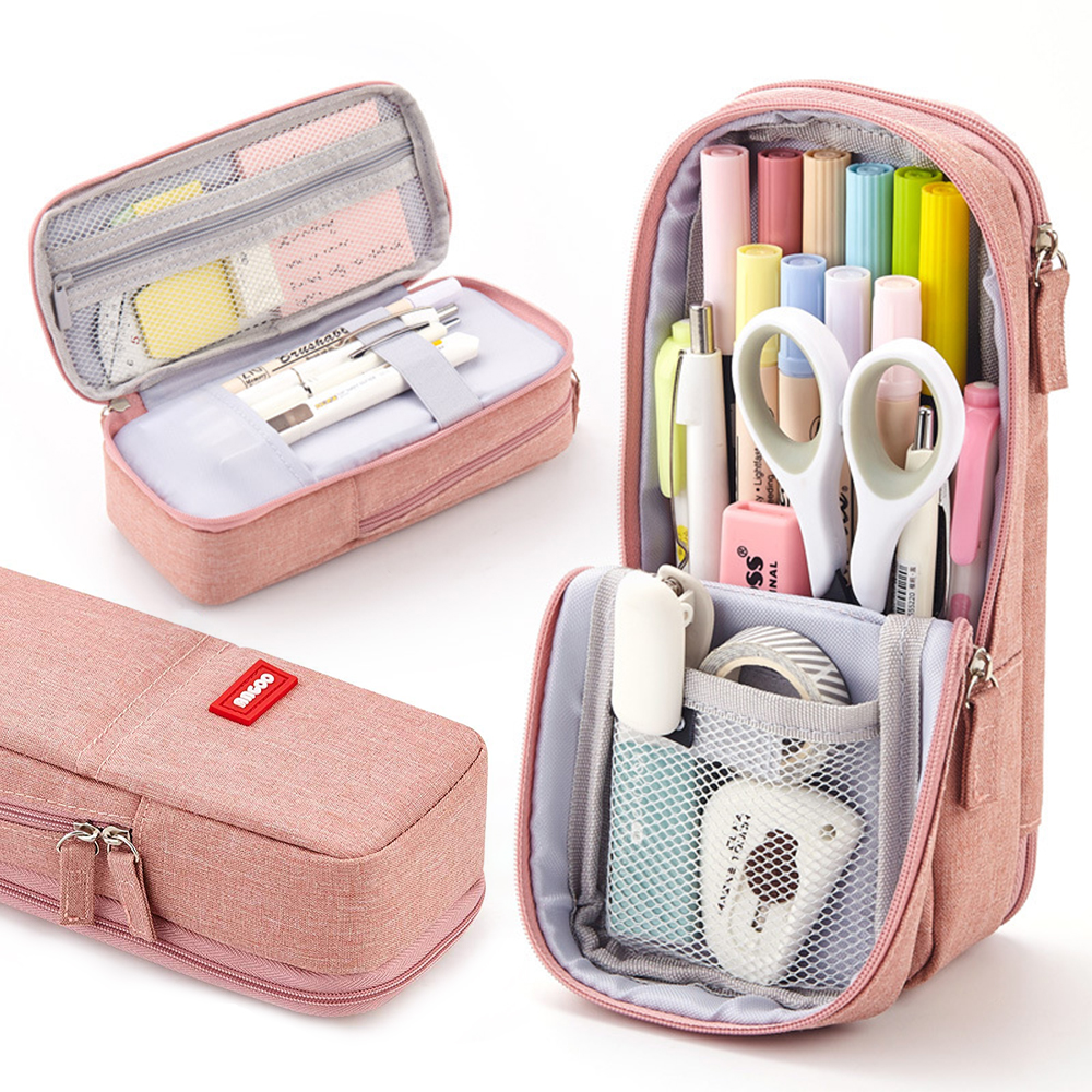 Standing Pencil Case Large Capacity Pen Stationery bag, Multi